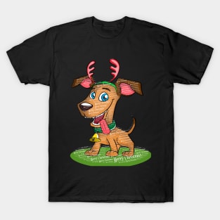 Merry Christmas Dog Desing T-Shirt